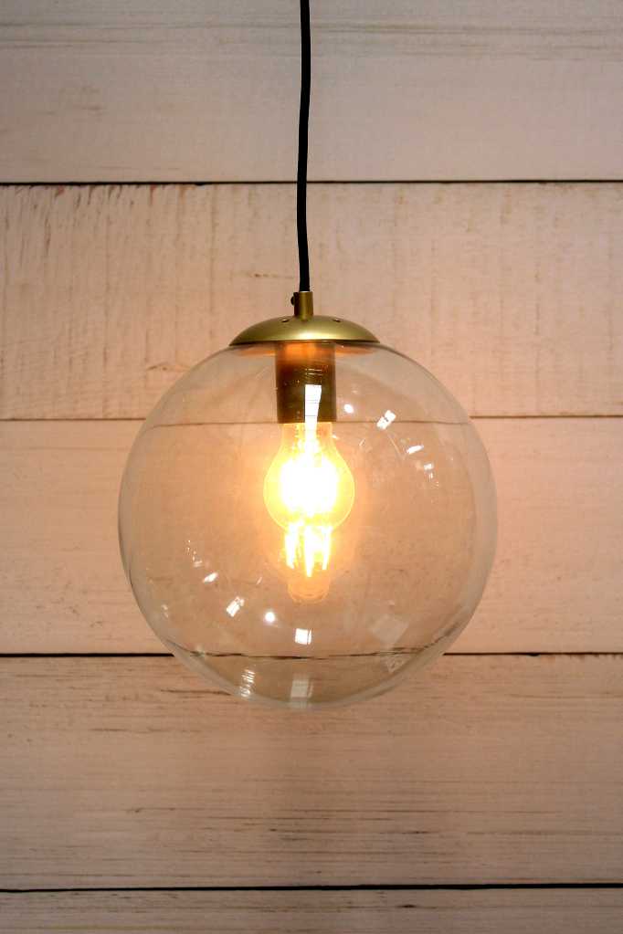 gold globe glass pendant light 