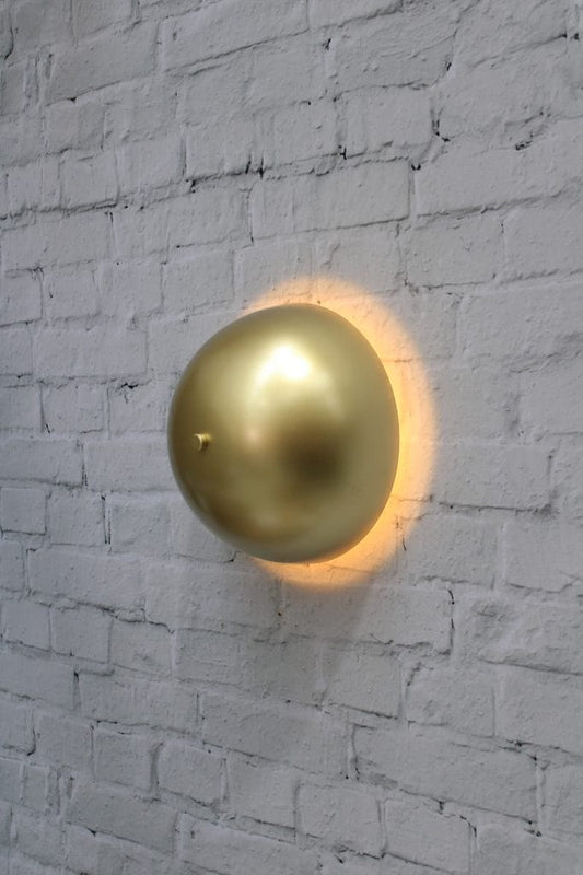 Gold/brass dome wall light