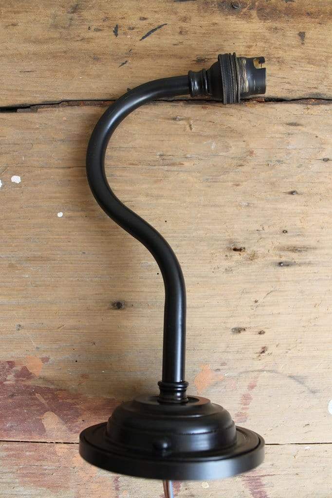 Matt black brass gooseneck wall sconce