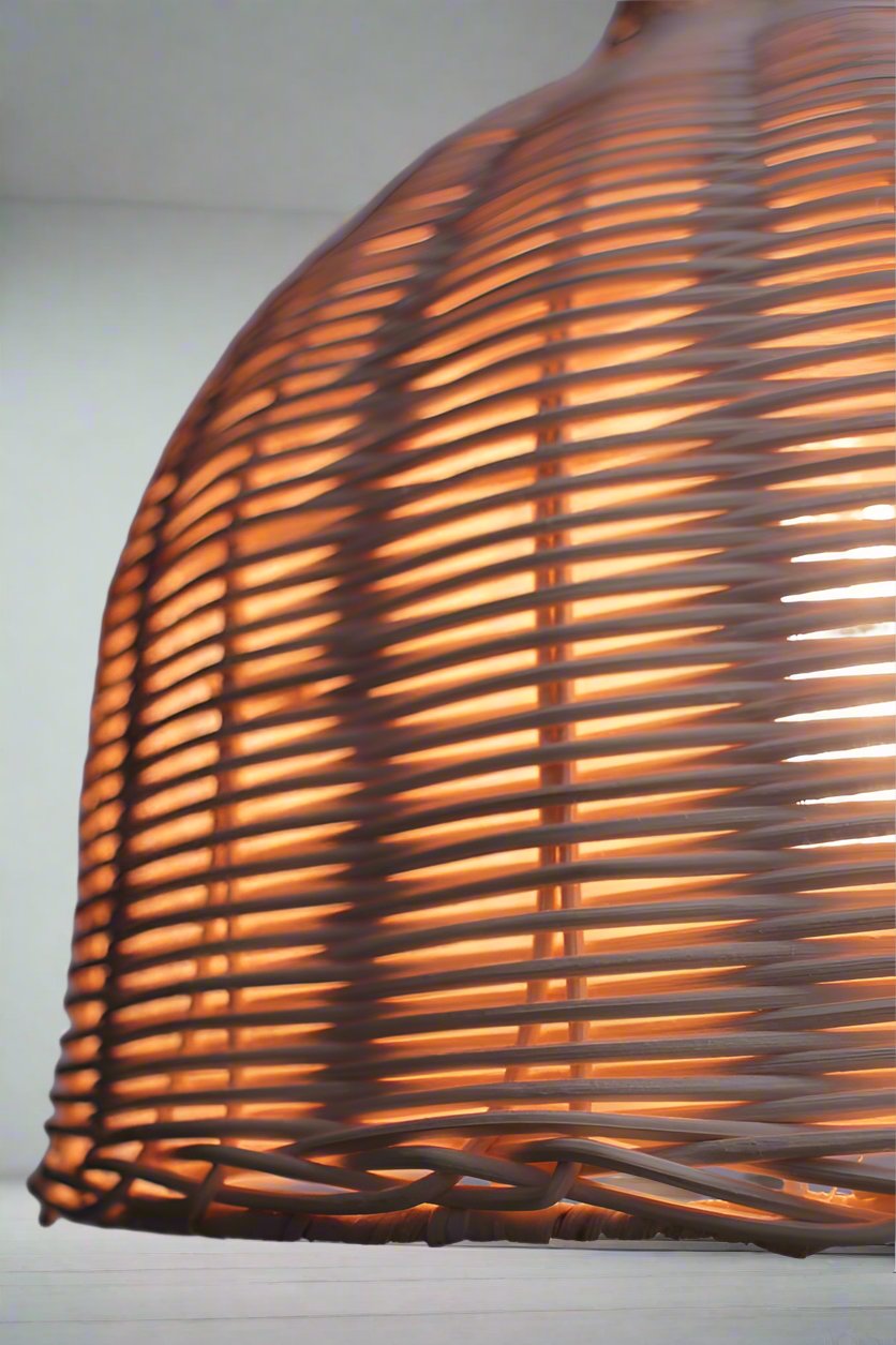 Handmade small rattan shade