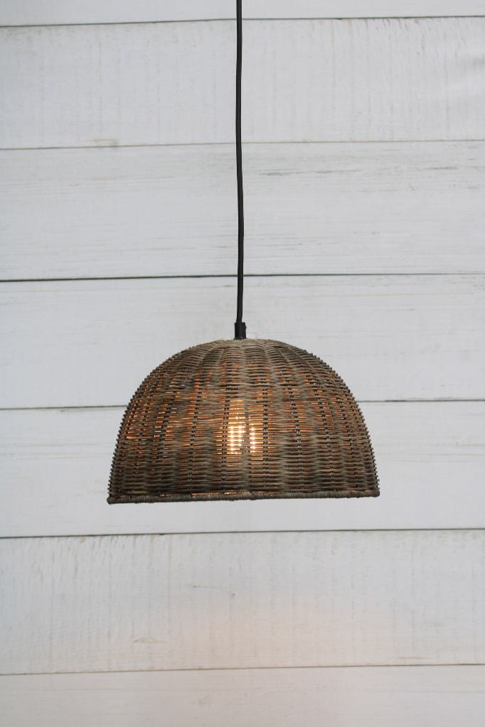 Large wicker online light fixture