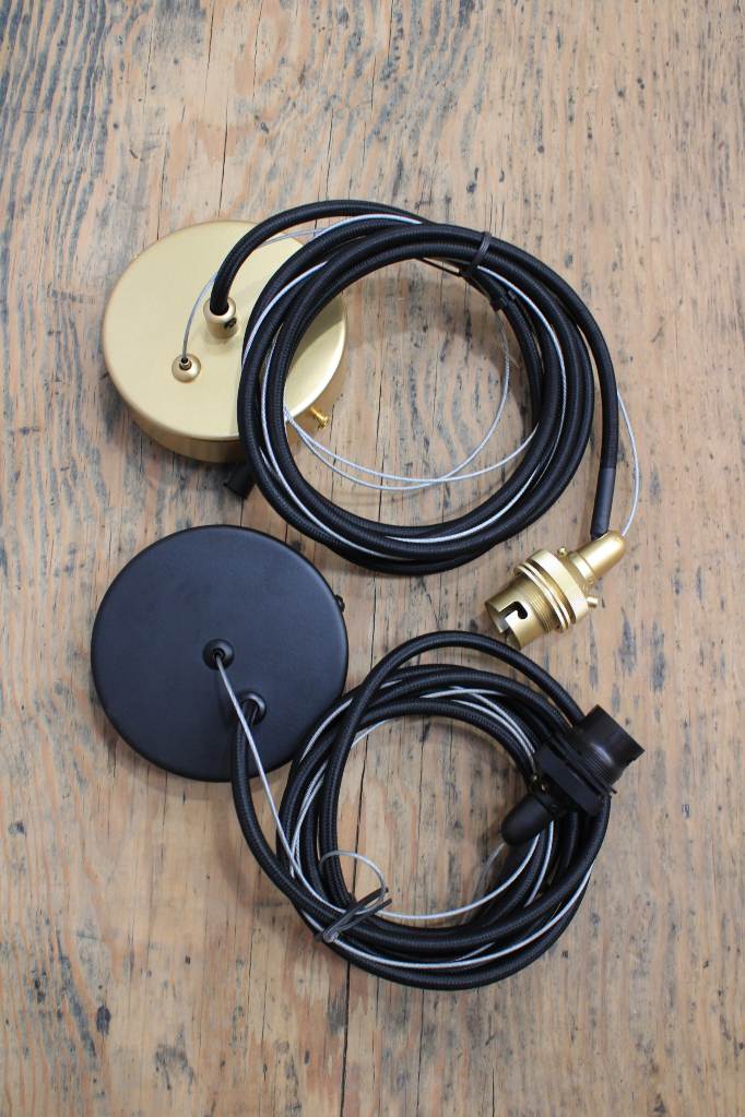 cable pendant cord in black and gold