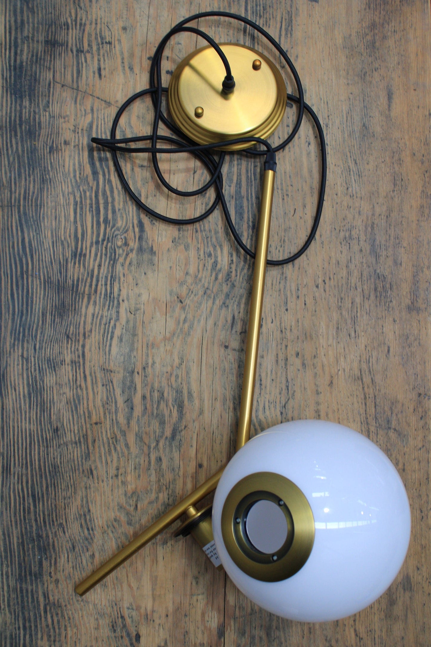 Gold/brass finish on pendant light