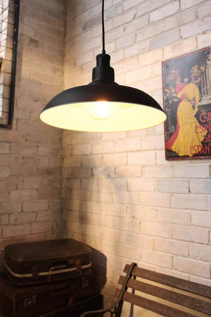 black pendant light