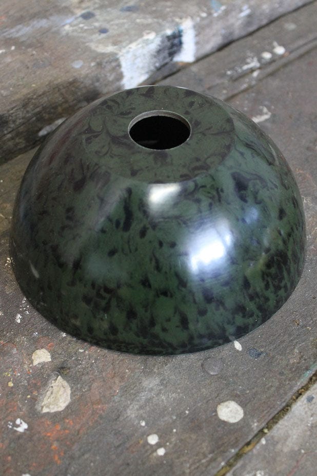 Mottled green bakelite shade