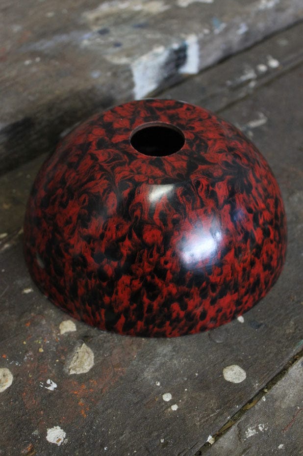 Mottled red bakelite shade