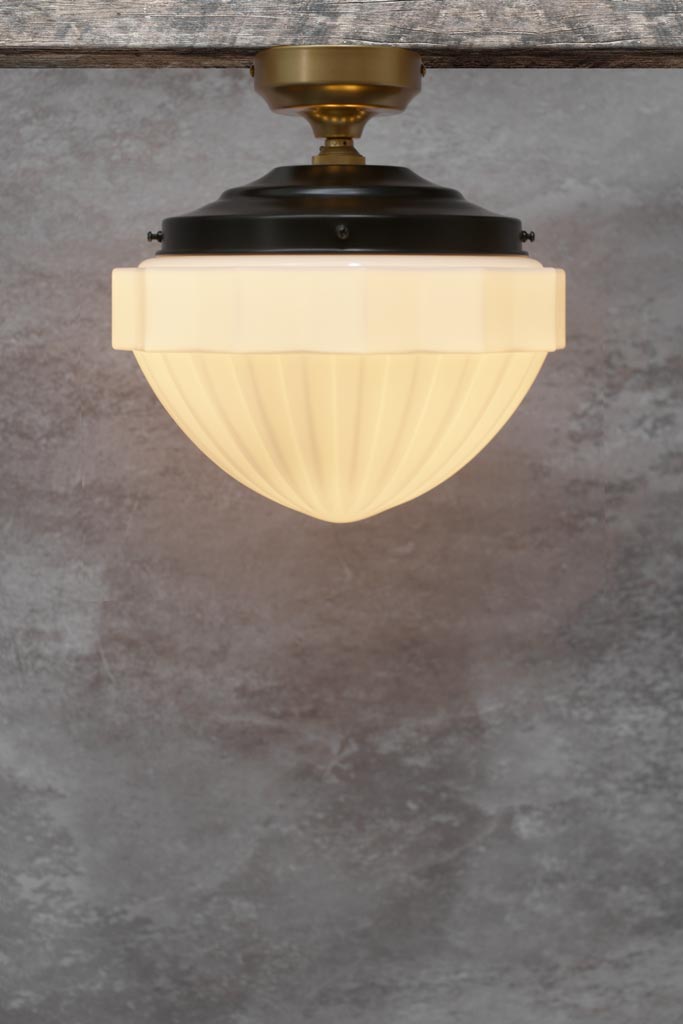 Ceiling light with gold batten holder