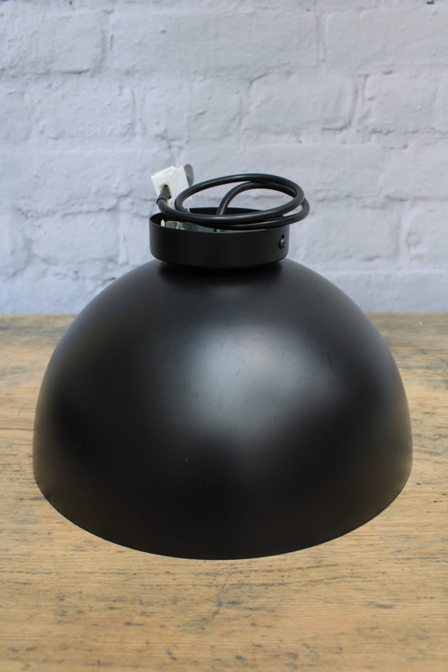 Black dome wall light