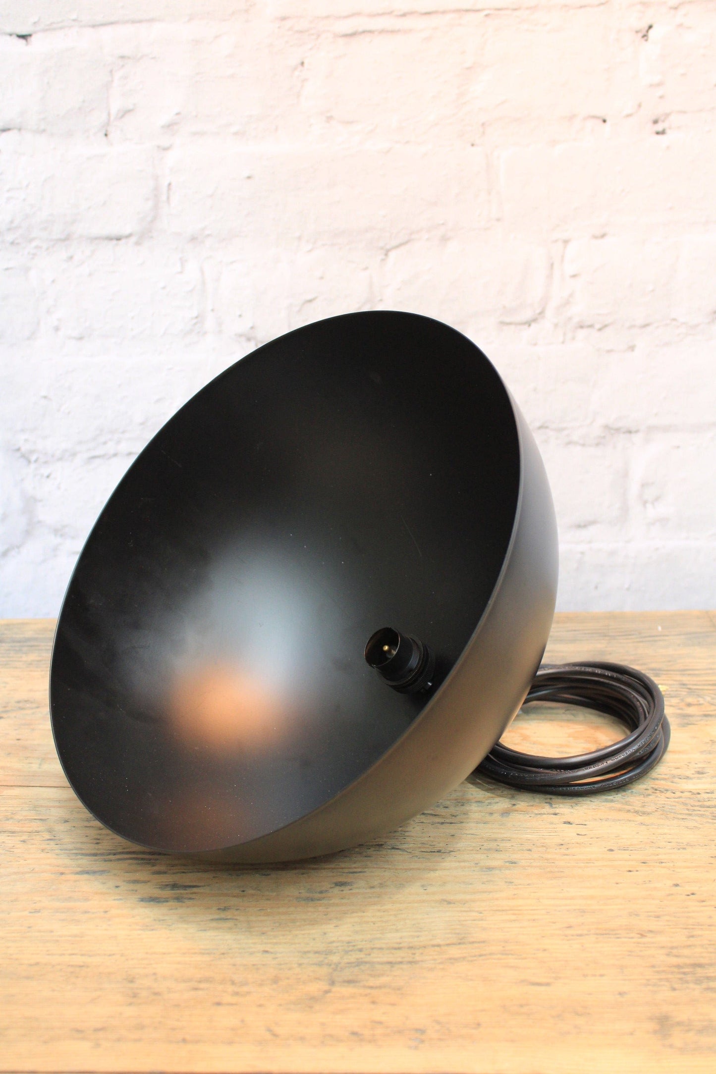 Black dome wall light