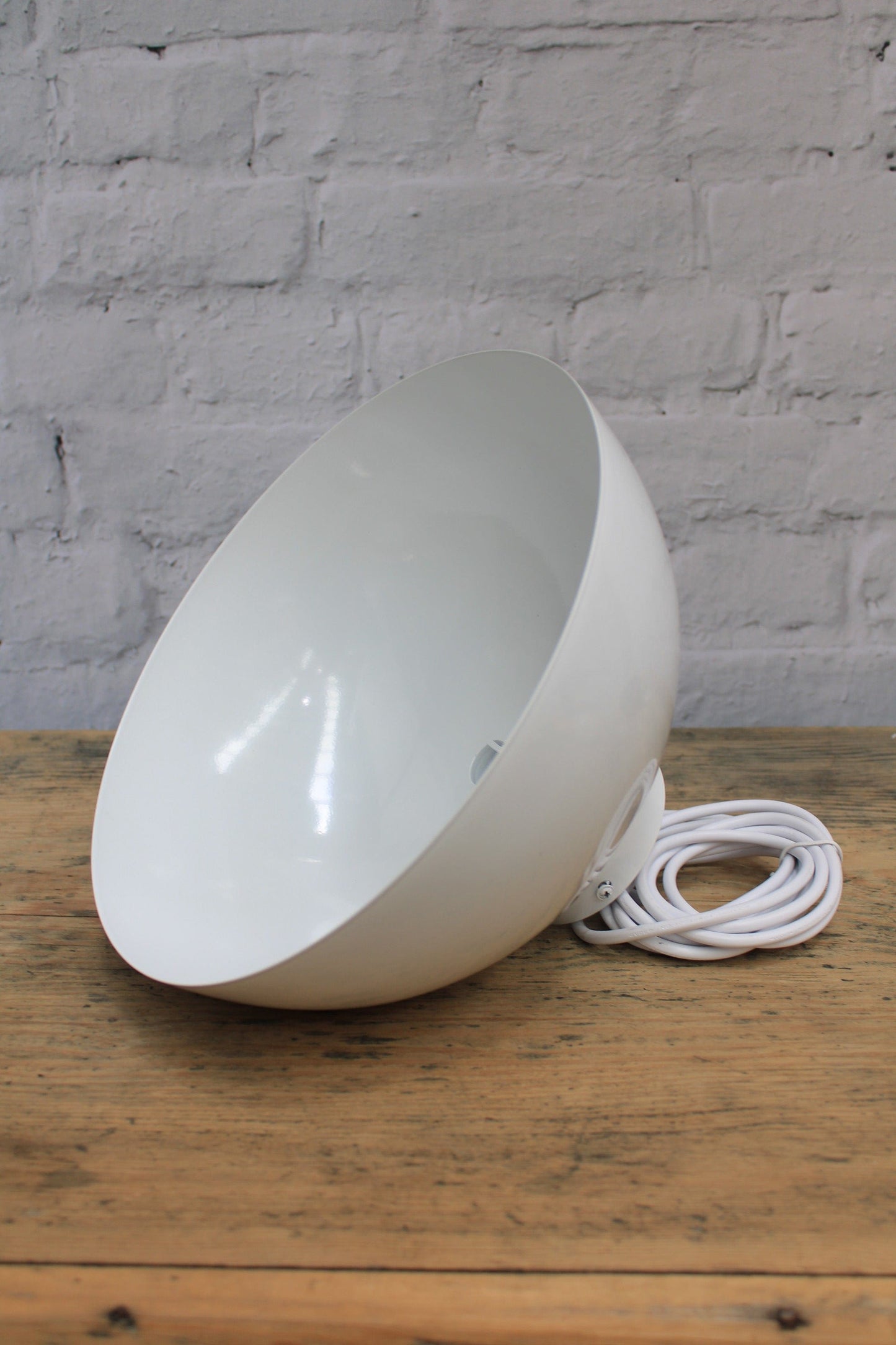 White dome wall light