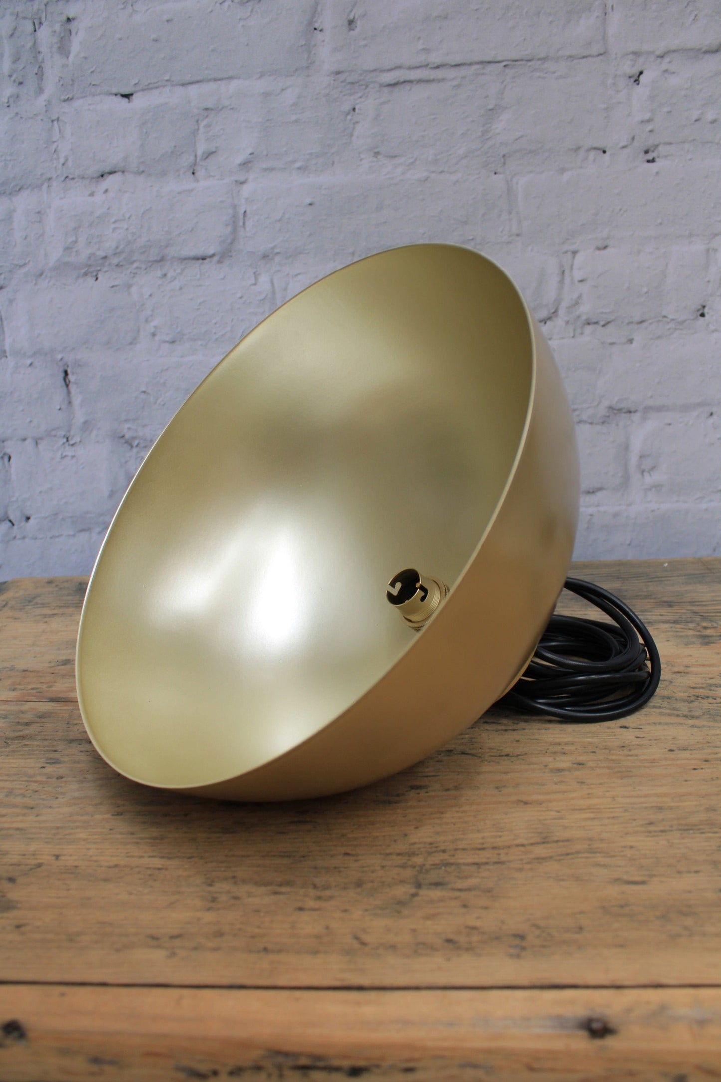 Gold/brass dome wall light