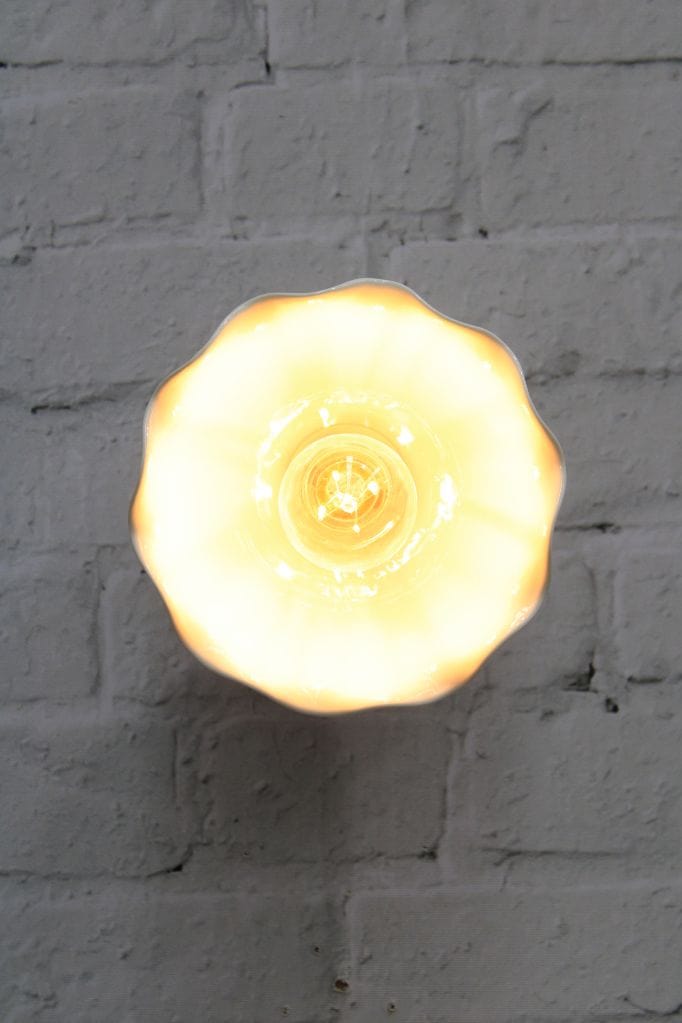 Interior view of ceramic light. 