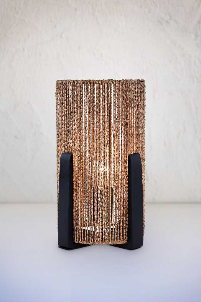 lorne rattan table lamp