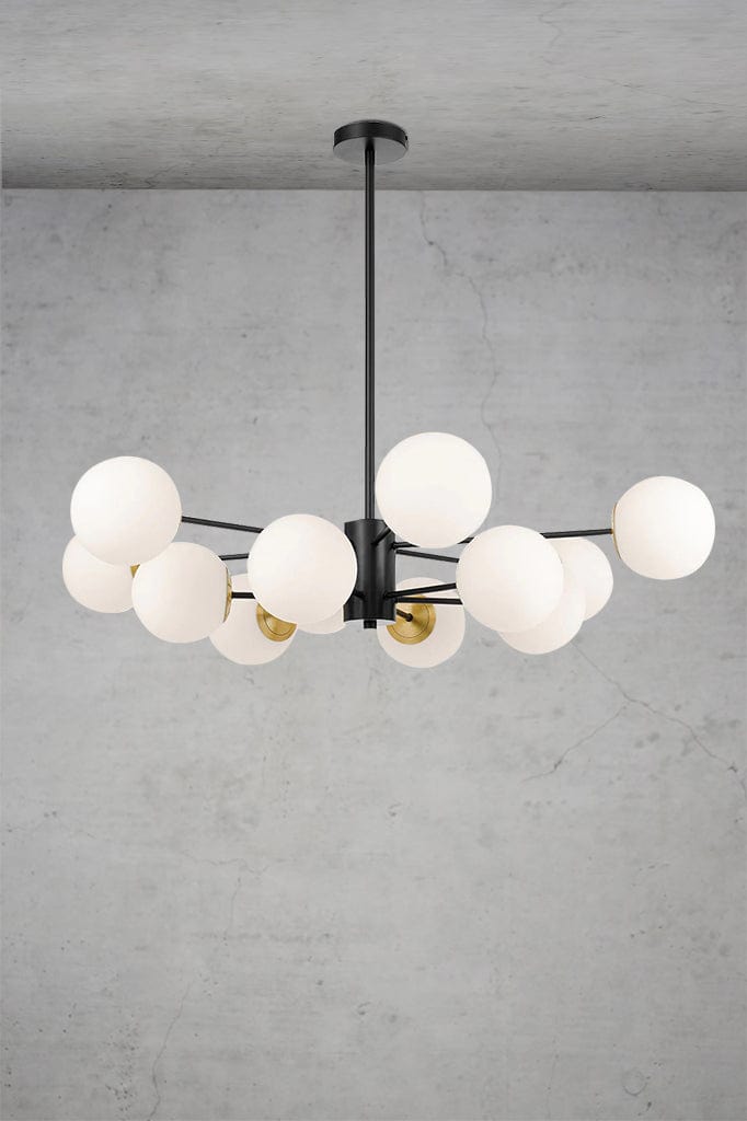 Banff Multi Light Pendant 12 light black.