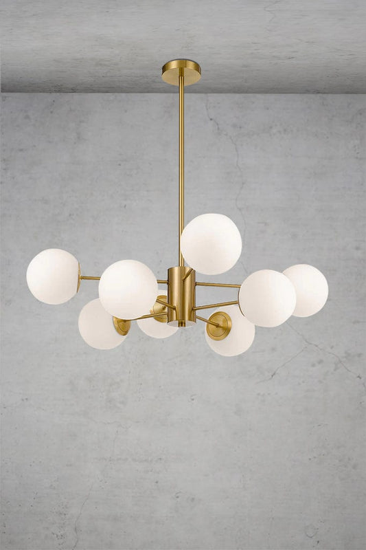 Banff Multi Light Pendant 8 light gold