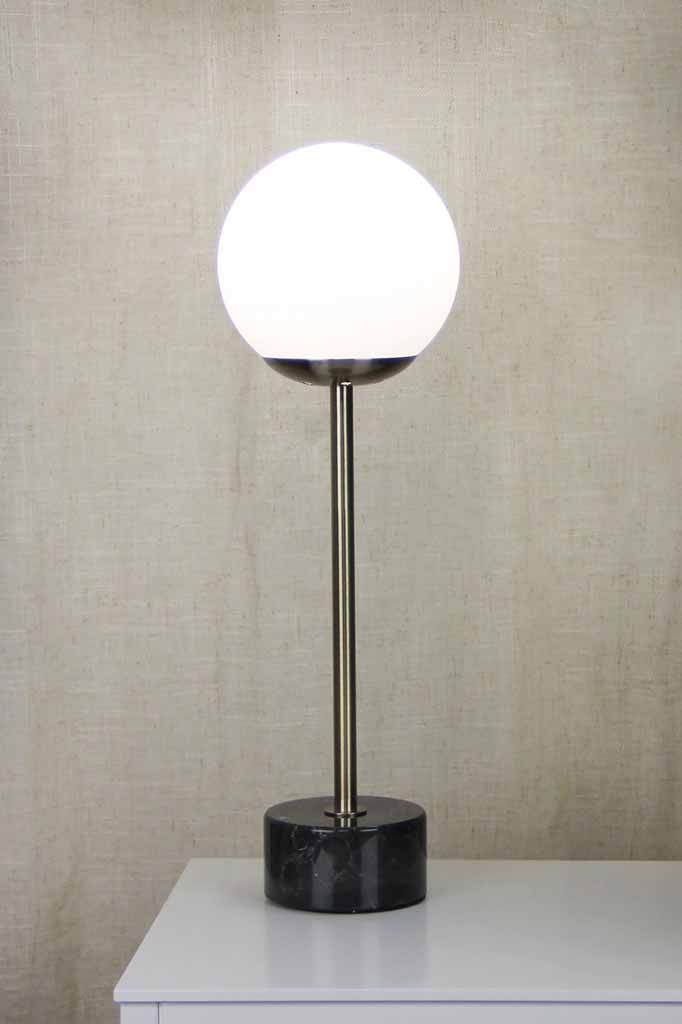 Marble globe clearance table lamp