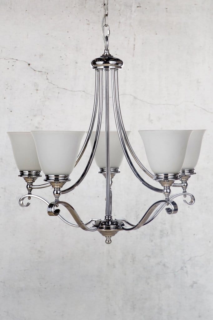 Medium chrome chandelier