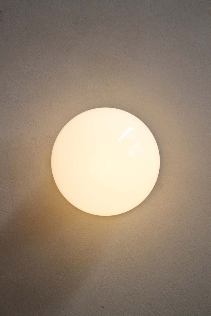 Medium opal glass wall light