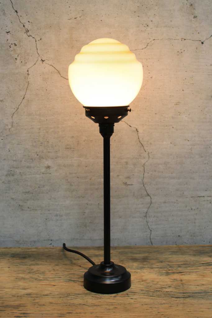 miami glass schoolhouse table lamp 