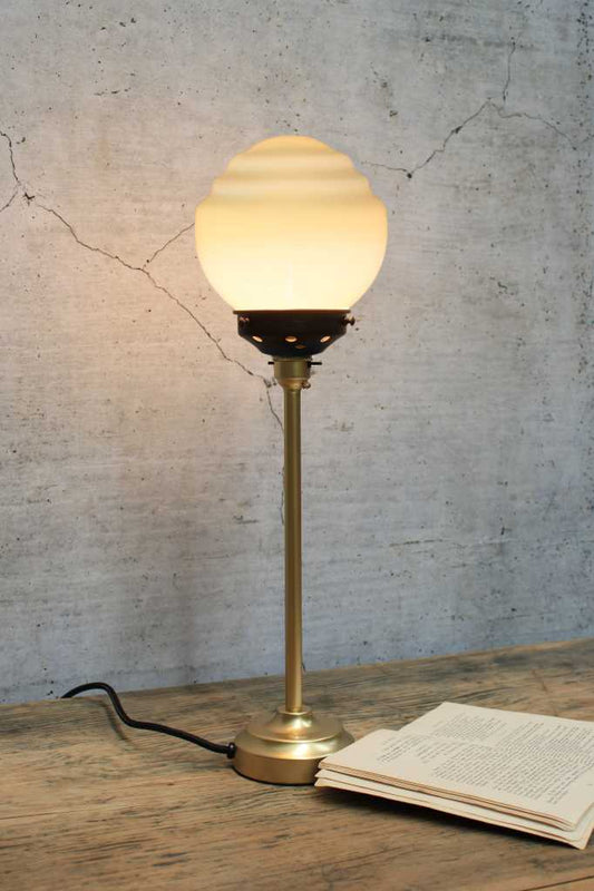 miami glass schoolhouse table lamp