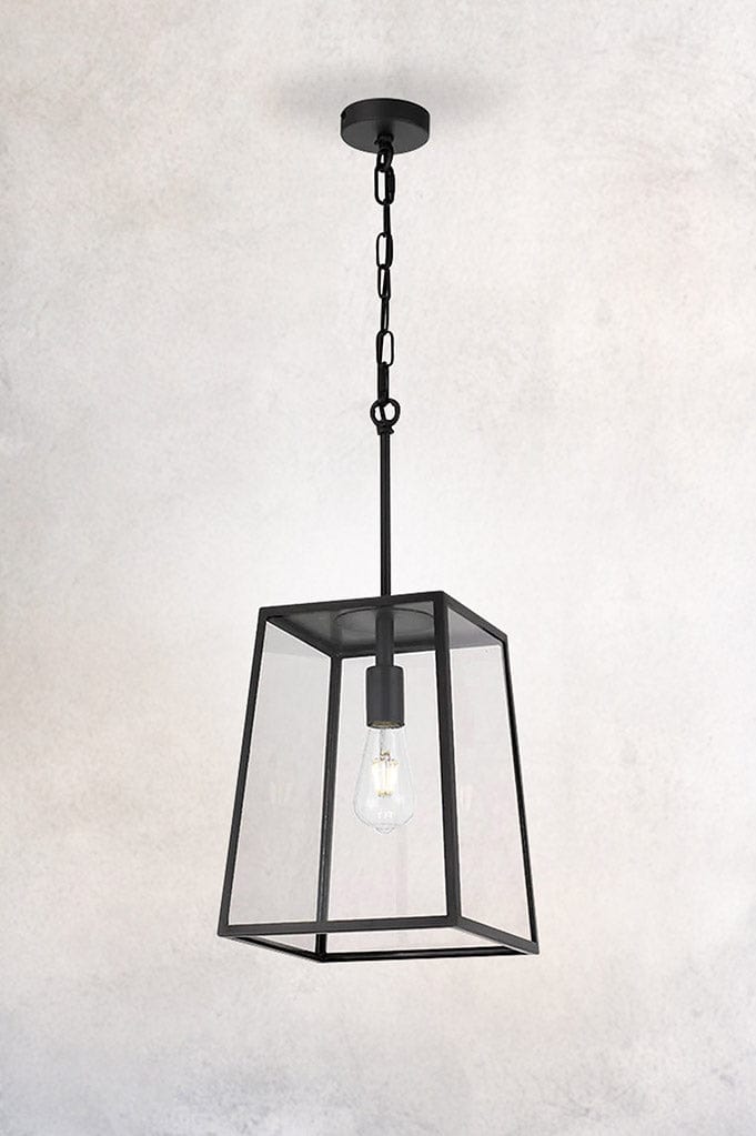 millport outdoor large black brass pendant light