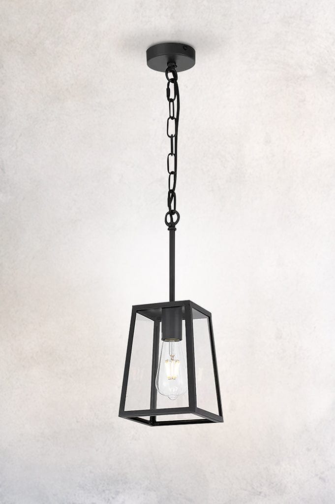 millport outdoor brass small black pendant light