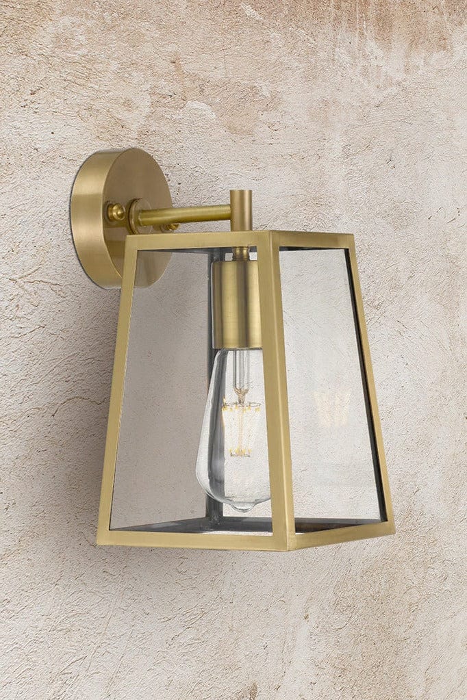 millport outdoor brass wall light