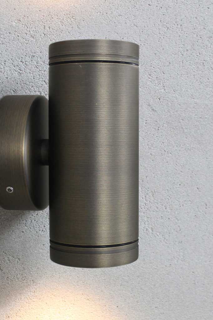 Natural brass up down outdoor spotlight