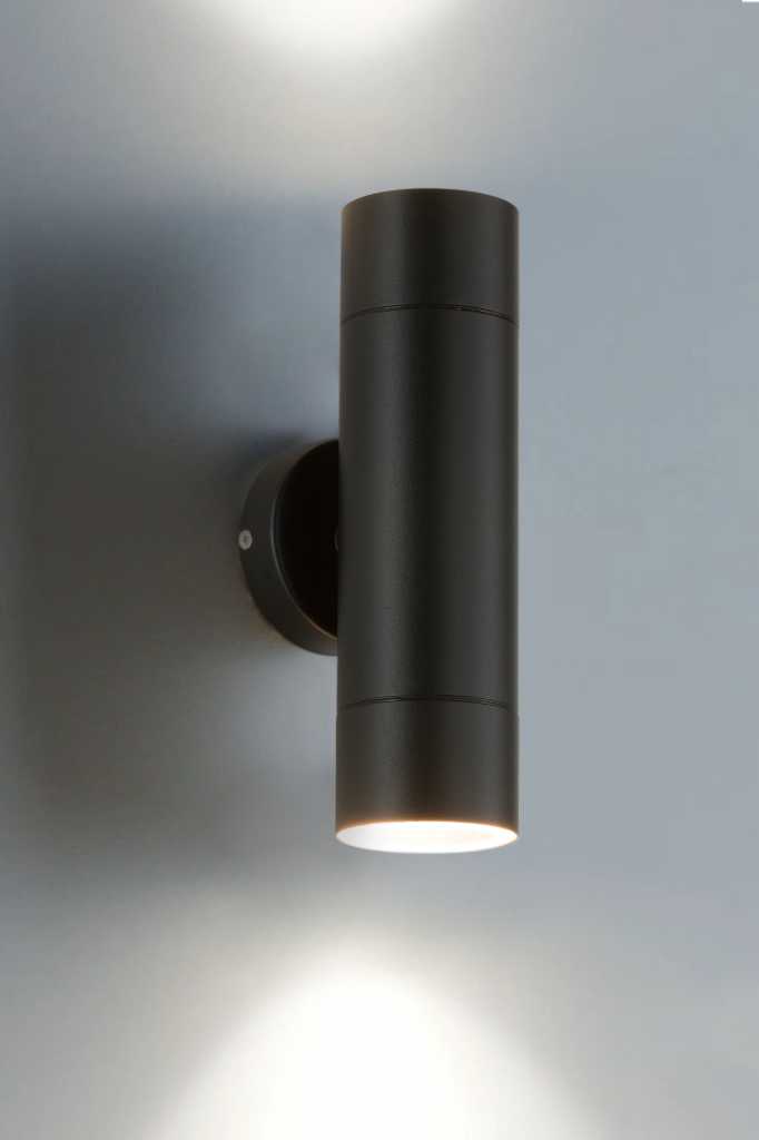 Naval LED Up/Down Wall Spotlight powder coated matt black 