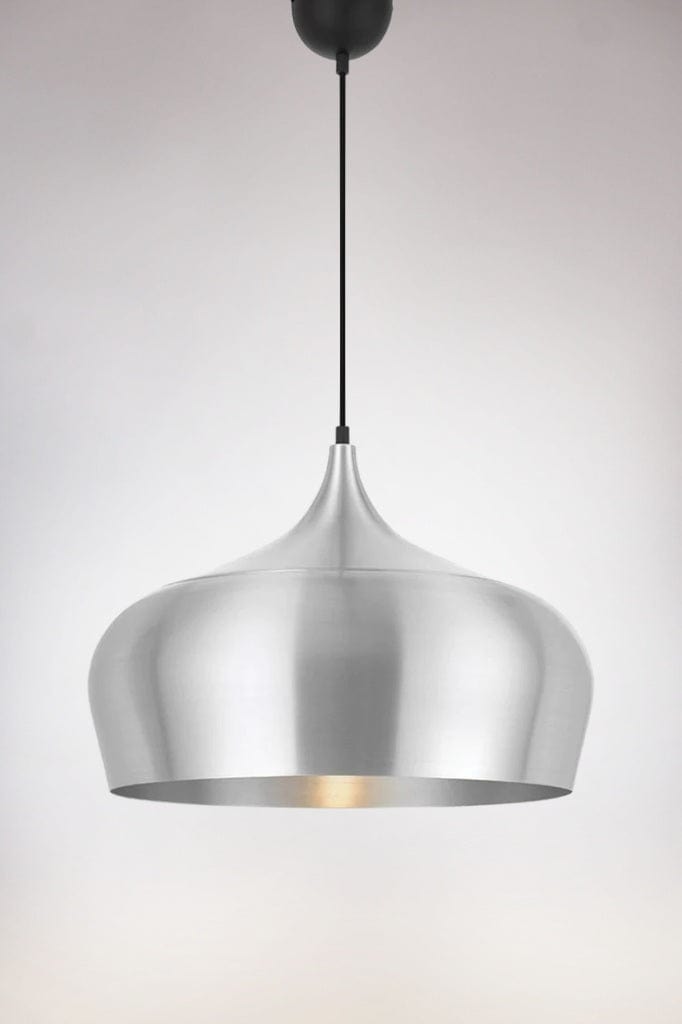 Large aluminium finish pendant