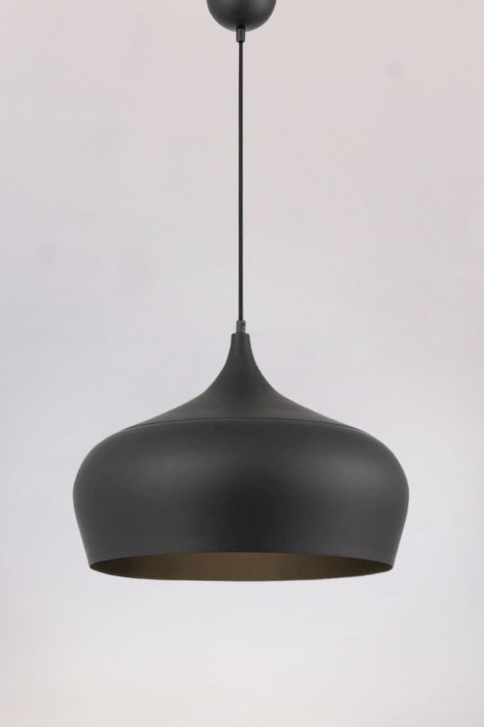 Large brushed black pendant