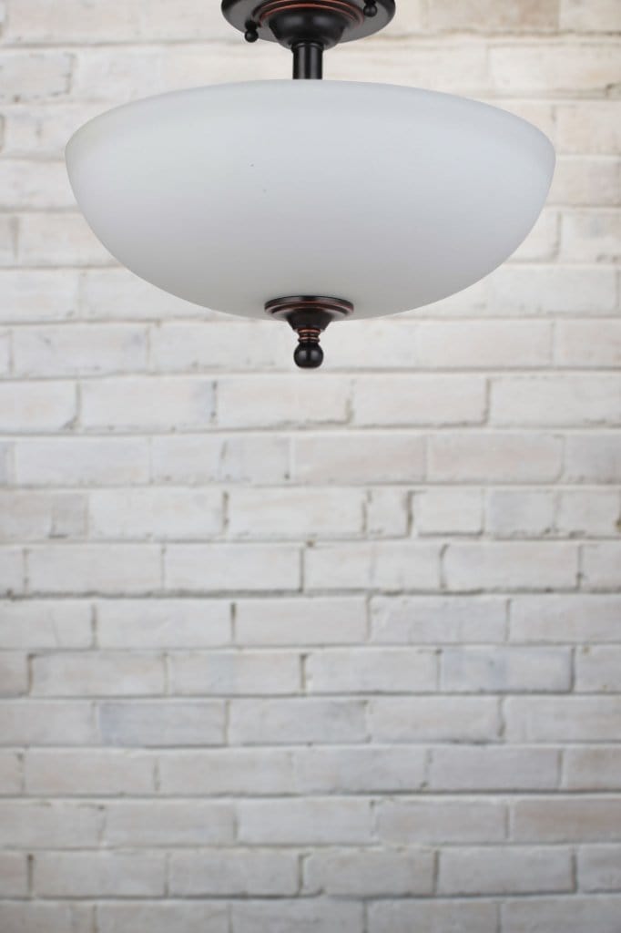 White farmhouse flush 2024 mount light