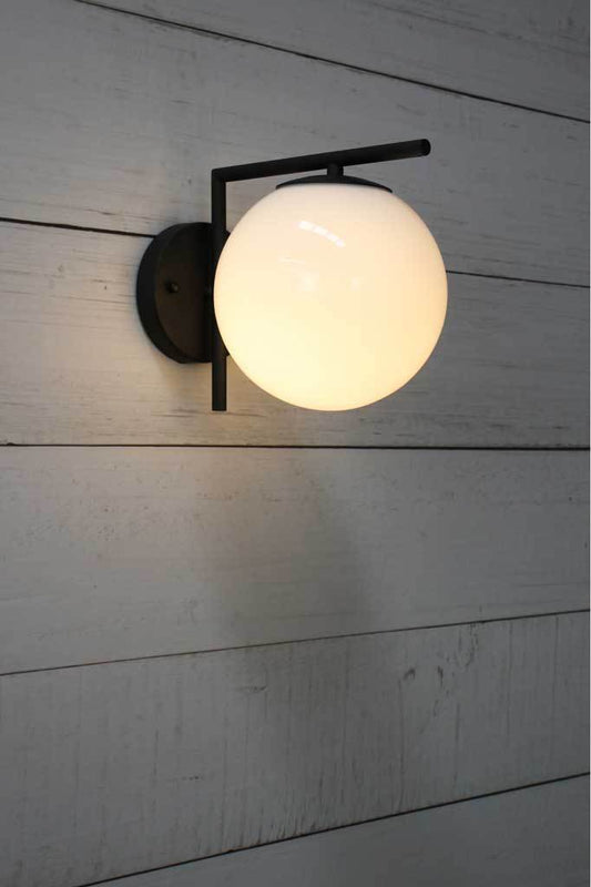 Opal glass wall light