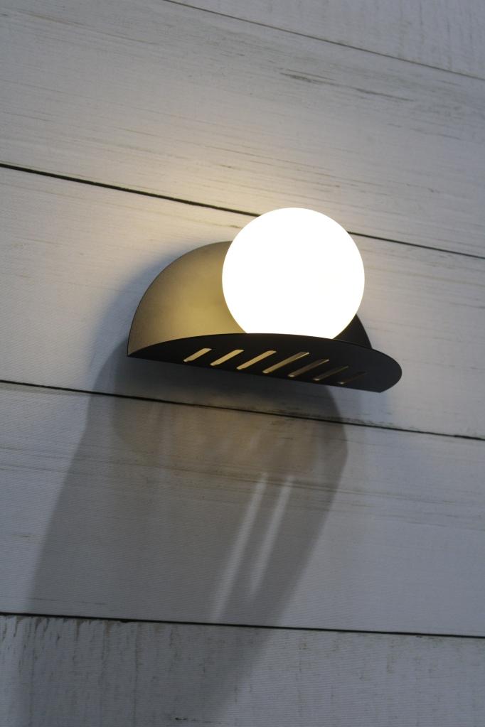 Black and opal wall light