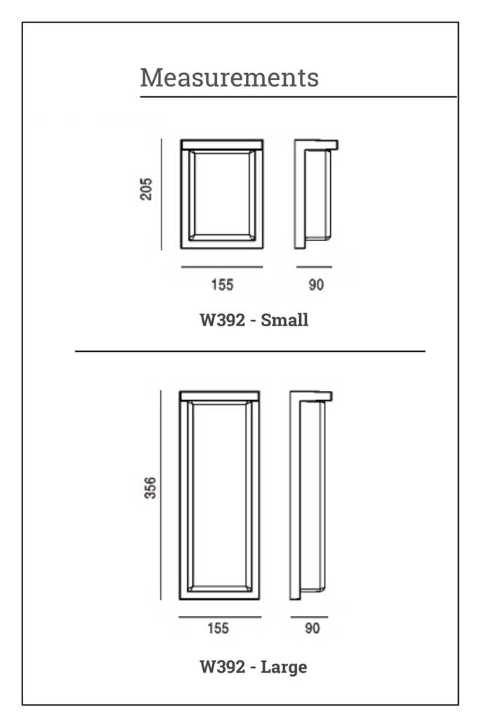 Outdoor wall light measurements