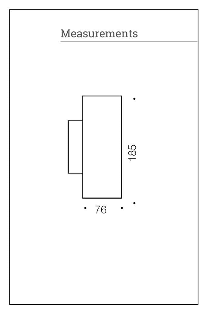 Outdoor wall light dimensions