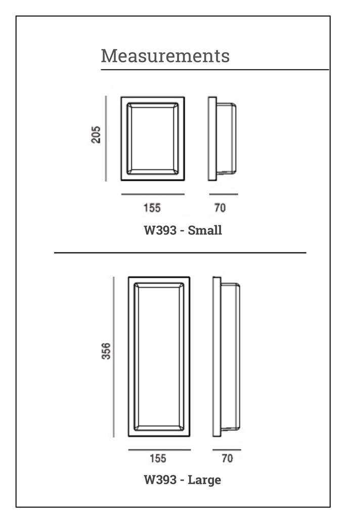 Outdoor wall light measurements