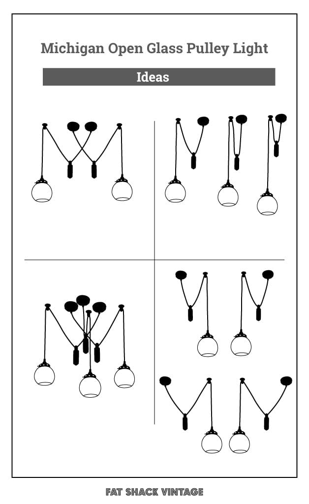 potential configurations for multiple pulley lights