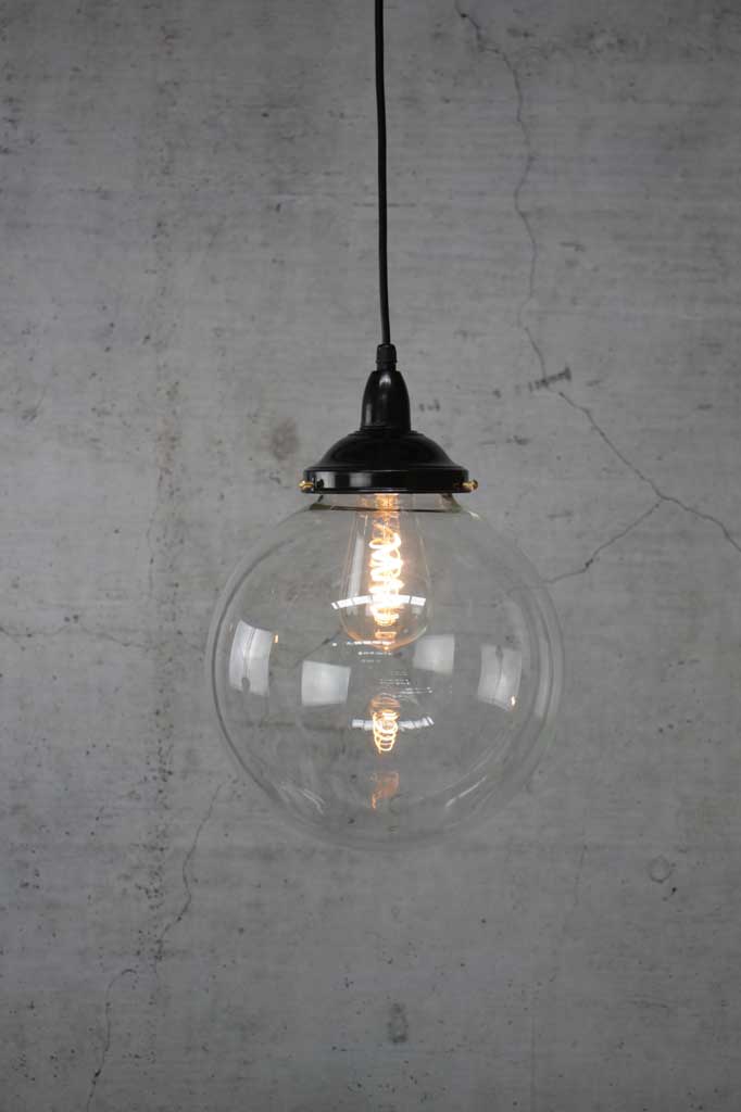 Pendant light with medium clear shade