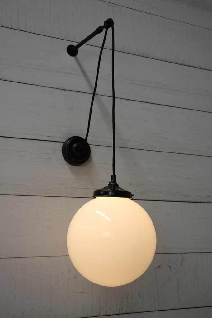 Glass Ball Pulley Wall Light — Fat Shack Vintage