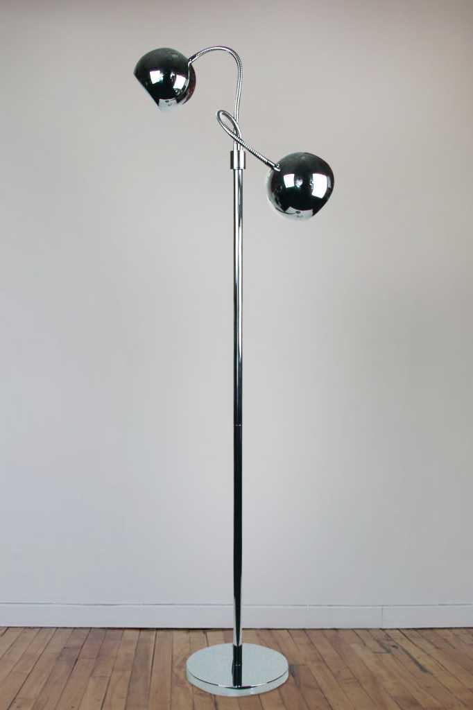 Chrome retro floor lamp