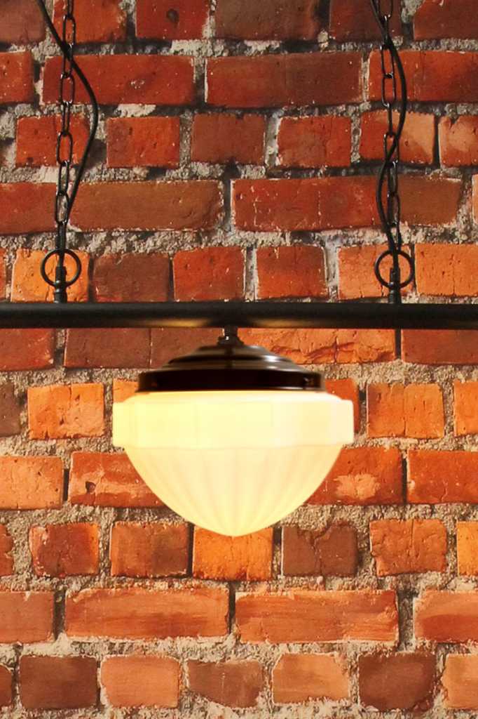 Riviera Glass Swing Pendant Light close up