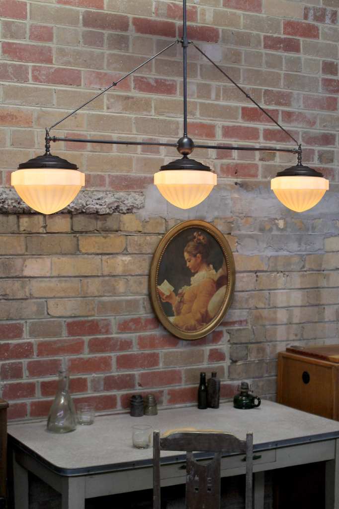 Riviera Industrial Pendant in antique bronze finish