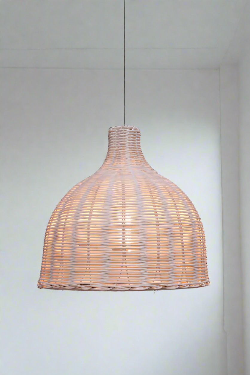 Small rattan pendant light