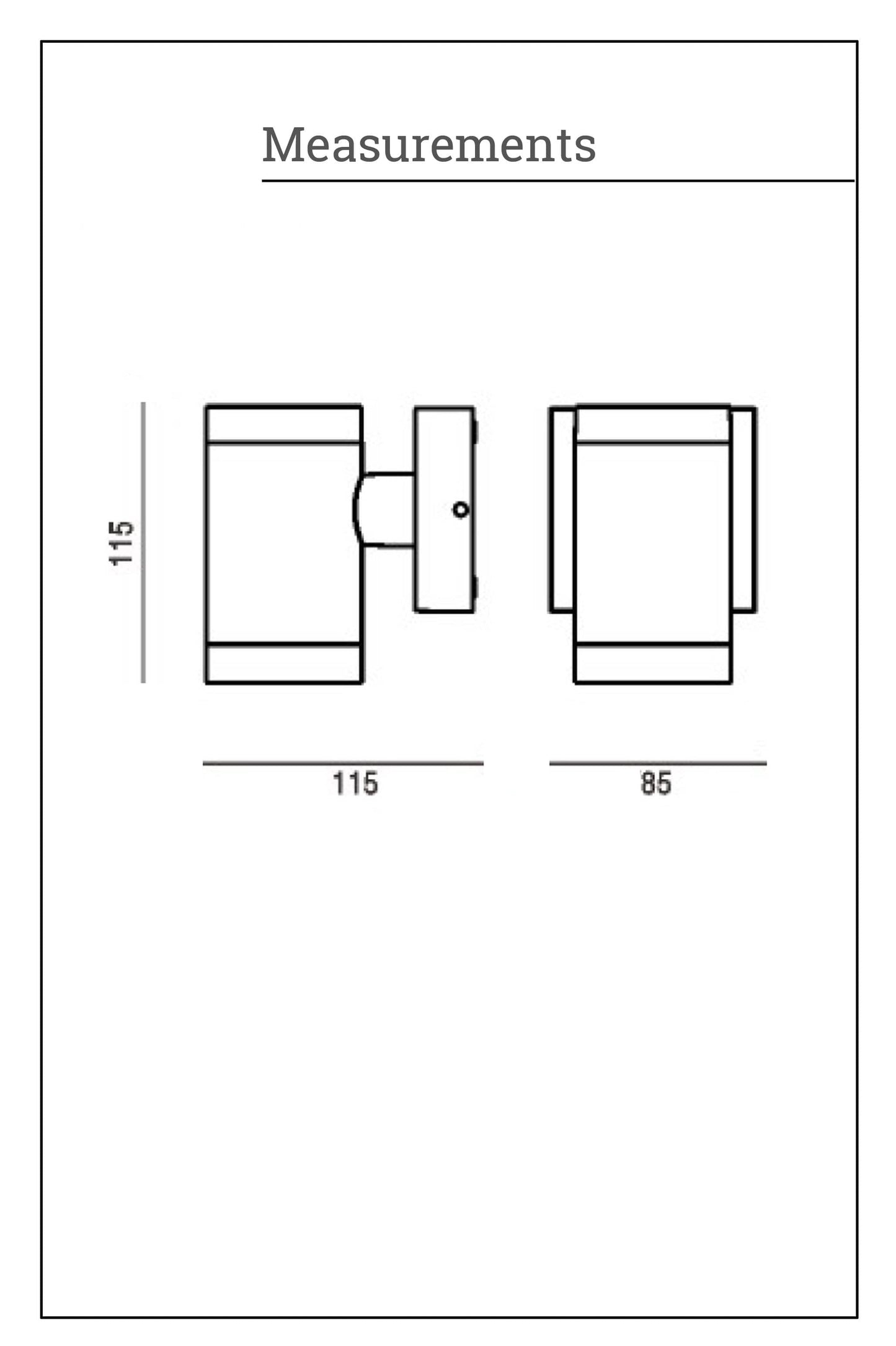 Outdoor wall light measurements