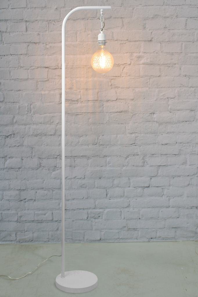 White floor lamp base