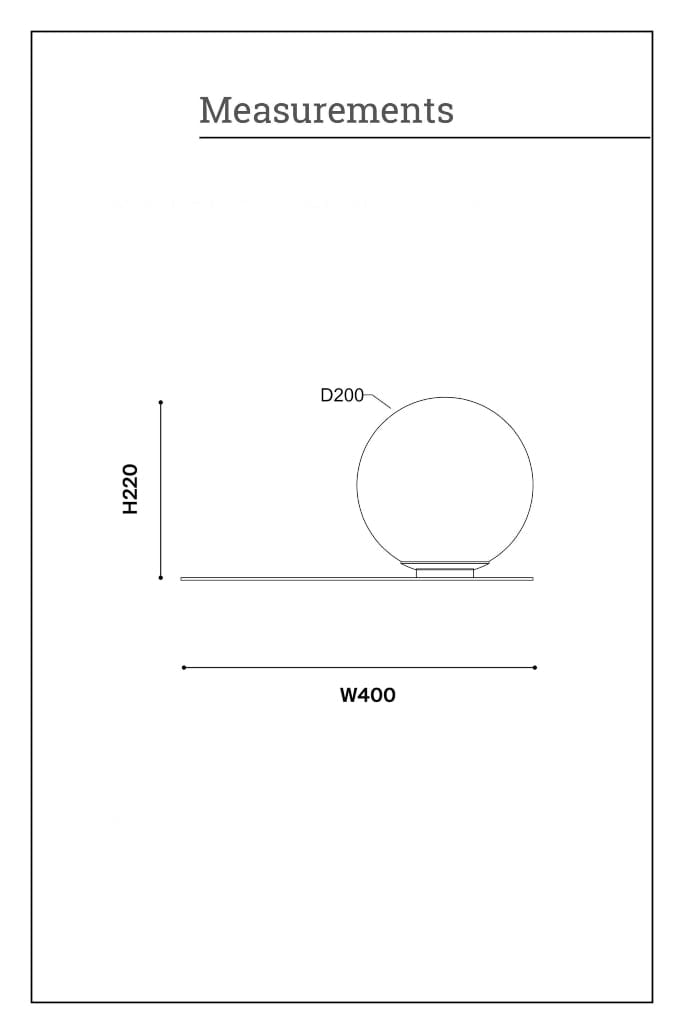 Measurements for Brooklyn Desk Lamp