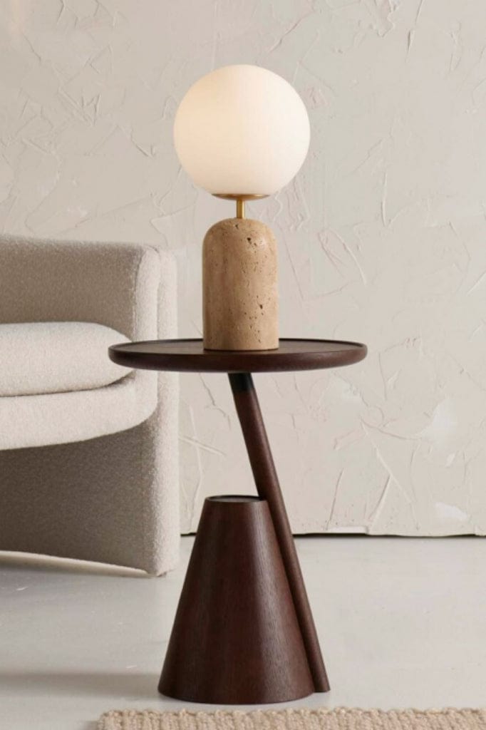 lamp on side table