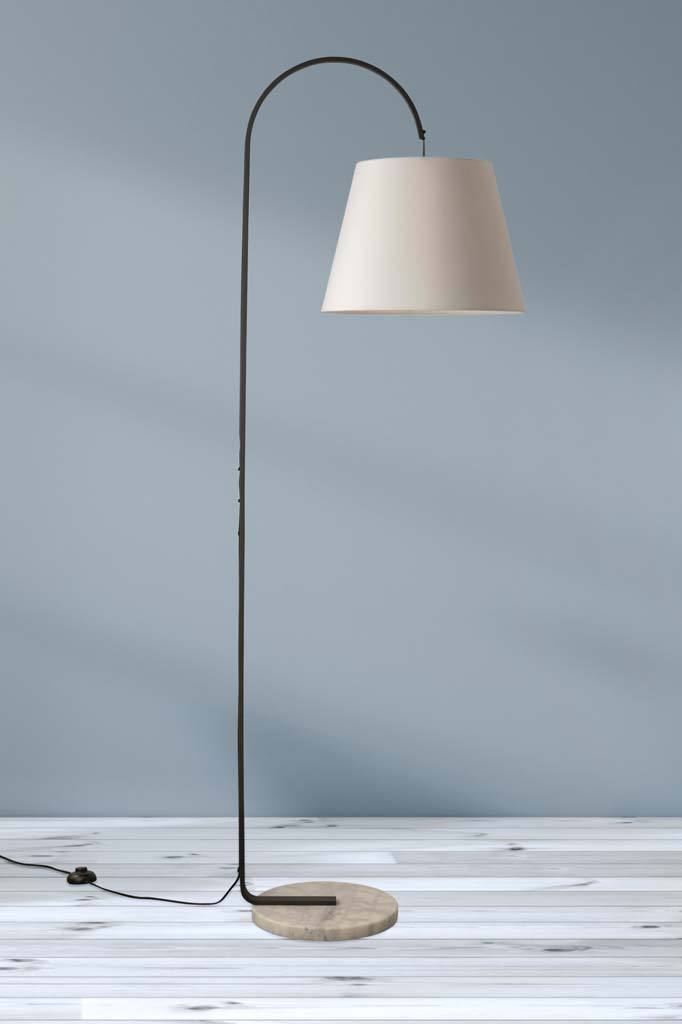 Tall floor lamp with marble base