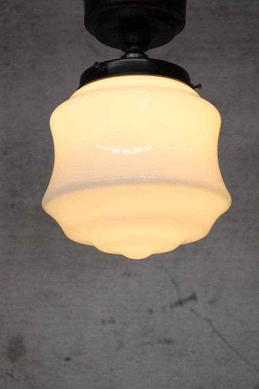 Opal hand blown schoolhouse ceiling light